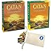 Catan Expansion: Cities & Knights with Catan Extension: Cities & Knights 5-6 Player Bundle | Includes Convenient Drawstring Storage Pouch with Game Players Logo Printed