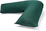 C Stores Large V Pillow with Forest Green Pillowcase 34x14 in UK Made