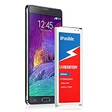 iPosible Galaxy Note 4 Battery | 3220 mAh Replacement Li-ion Battery for Samsung Galaxy Note 4 N910, N910U , N910A, N910V, N910P, N910T | Note 4 Spare Battery (1 Battery - Red)