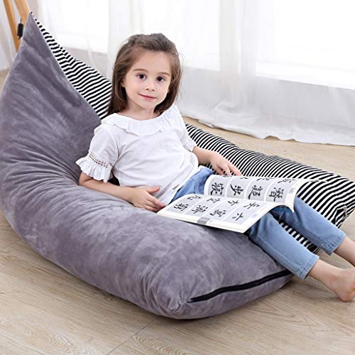 Soft Stuffed Animal Bean Bag Storage Stuffie Seat-Stuffed Animal Storage Bean Bag Chair for Kids Teens and Adults 26inch Large Velvet (Grey, 26Inch)