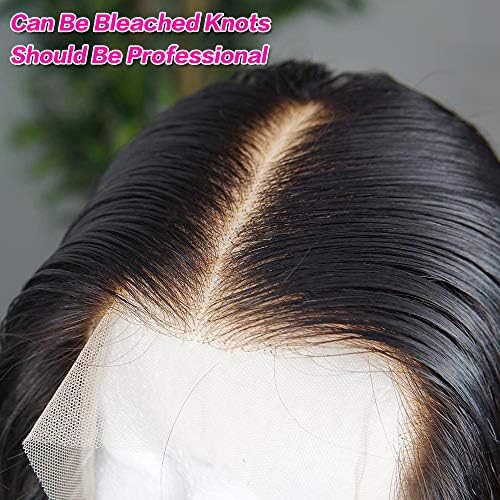Lilisi 18inch Straight Transparent Lace Frontal Closure 10A Brazilian Remy Virgin Human Hair Closure 13 x 4 Pre Plucked Frontal Natural Hairline 1B Color For Black Women With Baby Hair (18, straight)