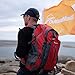 OutdoorMaster Hiking Backpack 45L - w/Waterproof Cover - Red