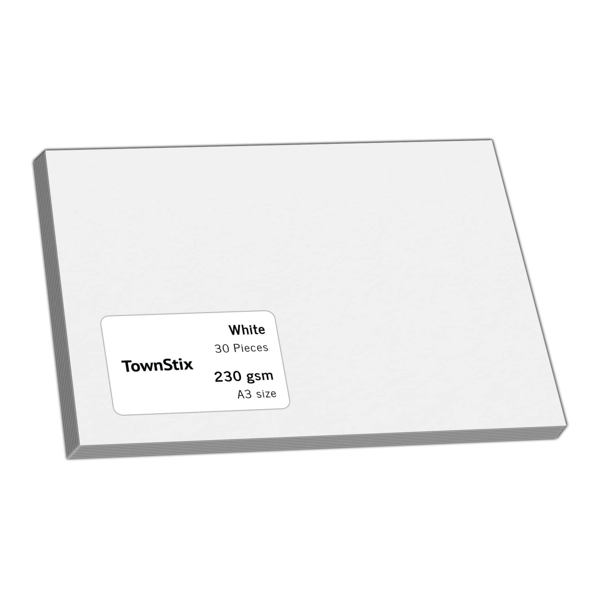30 Pieces, 230gsm - A3 White Card, Thick Cardstock Paper