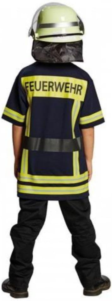 PartyXPeople Fireman Game Shirt, Costume T-Shirt, Children, Motif Shirt, Unisex, Blue, 12933, Size 140, Darkblue - Image 3