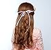 DDazzling Flower Headband Crown for Girls and Women (White and Pink)