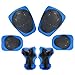 KUYOU Child Kids Protective Gear Set,Knee and Elbow Pads with Wrist Guards Toddler for Multi-Sports Cycling,Bike,Rollerblading, Skating, Volleyball (Blue)