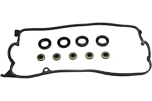AUCERAMIC VS50606R Valve Cover Gasket Set Kit Fit for 2001-2005 Honda Civic EX HX GX DX LX 1.7L SOHC D17A1 D17A2 D17A6 D17A7