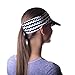Slope Womens Sun Visor Hat with Ponytail Hole Multi-Color Head-wrap for Active Lifestyle Women (Zigzag Print)