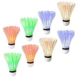 Ohuhu LED Badminton Shuttlecock Dark Night Glow Birdies Lighting For Outdoor & Indoor Sports Activities, 8-piece