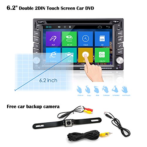 62-Double-DIN-Car-Stereo-Car-GPS-Navigation-Ehotchpotch-Car-Radio-Head-Units-Touch-Screen-Car-DVD-Player-In-dash-Car-Audio-AMFM-Radio-Bluetooth-USB-SD-iPod-With-Backup-Camera