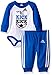 adidas Baby Boys' Sport Bodysuit and Pant Set, Blue, 18 Months
