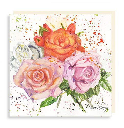 Beautiful Bree Merryn Roses Bouquet Design Mini Card, Multicolor, BRE0128