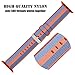 Yichan Woven Nylon Fabric Wrist Strap Replacement Band with Classic Square Stainless Steel Buckle for Apple iWatch Series 1 / 2,Sport & Edition,42mm,Orange