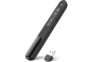 Presentation Clicker Presenter USB A,VRAJJTY Power Point Slide Clickers for Open Hyperlinks & Volume Control