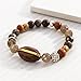 Silpada 'Wildwood' Natural Agate and Wood Stretch Bracelet in Brass and Sterling Silver, 6.75