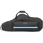 Omebaige Alto Saxophone case,Lightweight soft Gig Bag Backpack (BGD-ASC) | Lightweight alto sax case with 600D Nylon gig bag, EPS foam protection,velvet lining, YKK zippers and accessory storage.