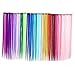 24 Pcs of 20 Inches Multi-colors Party Highlights Colorful Clip in Synthetic Hair Extensions，straight long Hairpiece