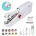 Coquimbo Handheld Sewing Machine with Sewing Basic Accessiores, Mini Electric Sewing Machine Quick Handy Stitch for Home and Travel Use