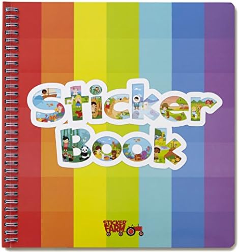 Sticker Farm Original Series Large Reusable Sticker Book for Collecting and Trading, Boys and Girls - Large Starter Activity Album with 75+ Puffy Stickers