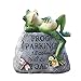 Collections Etc Frog Parking Only Hand-Painted Decorative Garden Stone with Pun - Outside Yard Décor, Grey