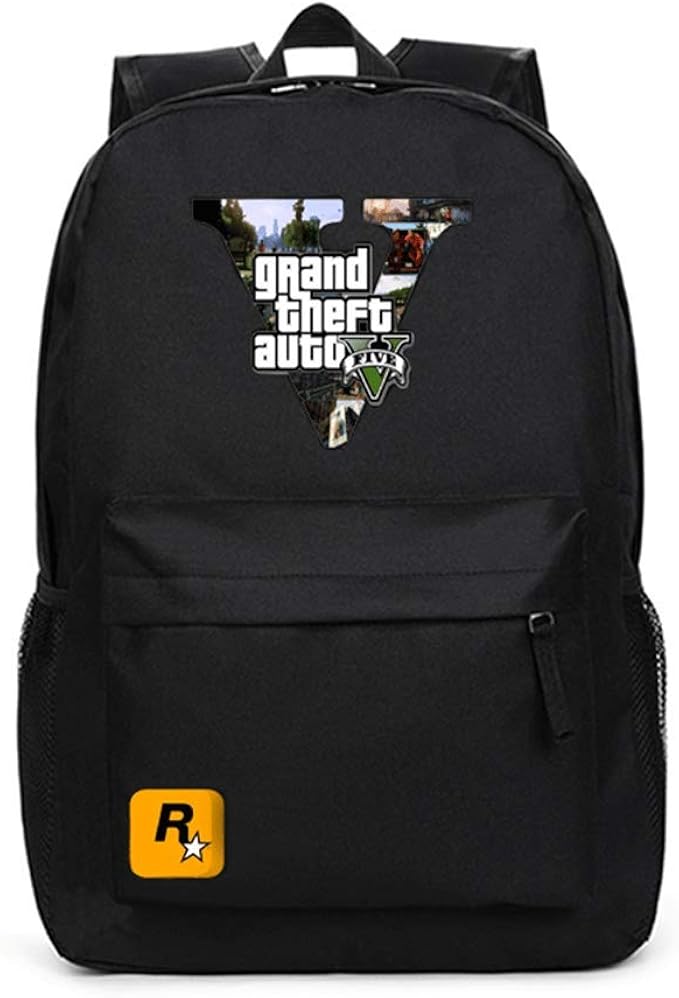 Mokago Grand Theft Game Auto 5 Bag Cool GTA5 Black Sports Backpack Durable Backpacks Amazon.ca