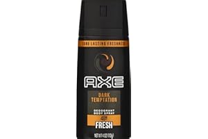AXE Dark Temptation Body Spray Deodorant for Men, 4 Oz, Pack of 6