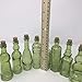 Vintage Glass Bottles with Corks, Bud Vases, Assorted Shapes, 5 Inch Tall, Mini Vases, Set of 10 Bottles, (Green)