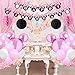 KREATWOW Pink Minnie Themed Party Supplies Decorations Minnie Happy Birthday Banner Headband for Birthday