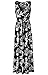 Zattcas Womens V Neck Sleeveless Empire Waist Floral Maxi Dress … (Small, Black White)