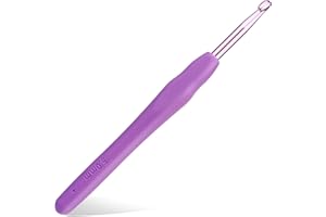 kgxulr 5 mm Crochet Hook, Aluminum Soft Grip Rubber Handle Needles Ergonomic Knitting Needles Crochet Needle for Beginners and Handmade DIY Knitting Crochet (5 mm)
