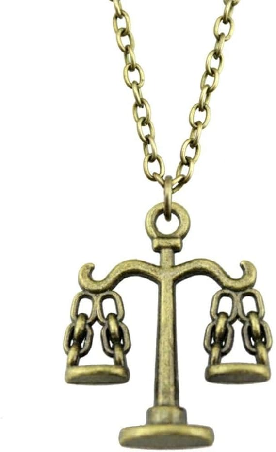 Balance Law Scales Pendant Necklace Balance Law Scales Vintage Necklace