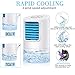 Humidifiers Air Conditioner Fan, Personal Desk Fan Space Air Cooler Mini Portable Table Evaporative AC Ultra-Quiet Purifier Cooling Fan with Handle and 7 Colors LED Lights for Home, Office, Dorm