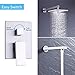 Tub Faucet Shower System Tub Spout Rain Shower Head Tub and Shower Faucet Set Brushed Finish, XB6233-BN …