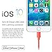 Lightning Cable, Apple Certified MFI EZOPower Lightning 8-Pin 6 Feet USB Sync & Charge Data Cable - Pink