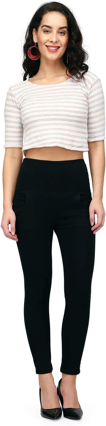 Miss Wow Tummy Tucker Black Strechable Skinny Denim Jeans