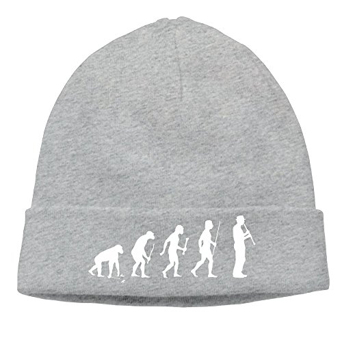 Richard Lyons Momen's Evolution Of Man And Clarinet Warm Skiing Ash Beanies Cap