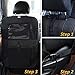 Car Seat Organizer, 2 Pcs Seatback Auto Kick Mat Back Seat Protector for Kids with Multi Storage Pocket for Touch Screen Tablet Holder Bottle Drink Toys(Black, 2 Pack)