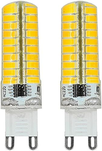 ACCKA 2/pack Mini G9 LED 110V-130V AC 80SMD Cool White 6W Light Bulbs Dimmable Spotlight Lamps Spot Celling Light Living Room Bulb for Chandelier Under Cabinet SMD Light