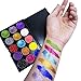 Allwon Glitter Eyeshadow Pressed Glitter Makeup Palette Pigmented Shimmer Rainbow Bold Glitters Eye Shadows,15 Colors