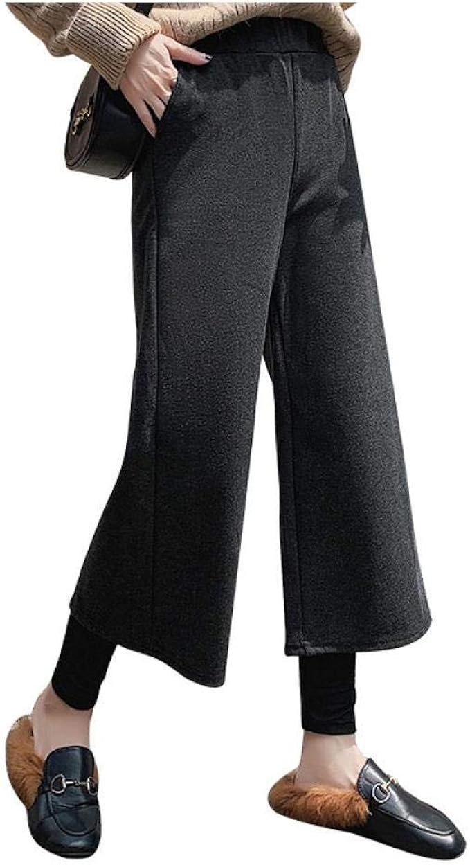 Pantalons pour Femmes de Mode Automne Hiver épaississement Faux Deux