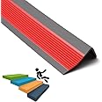 LeongLzt L-Shaped Stair Edge Protector Vinyl Stair Edging Self-Adhesive Rubber Stair Nosing Stair Nose Molding, Non-Slip Stair Tread Stair Trim for Indoor & Outdoor Stair Use – Premium Quality