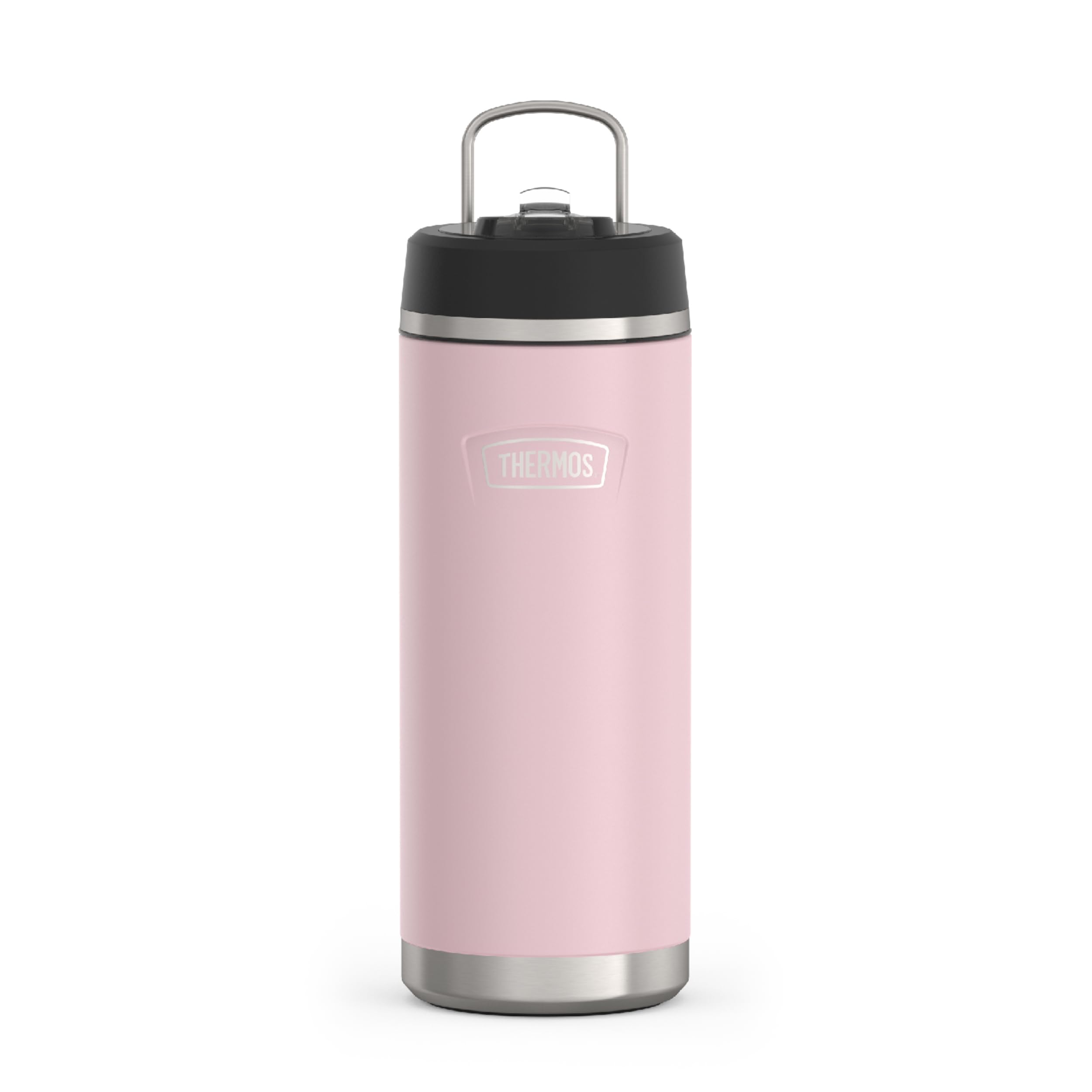 Photo 1 of ***MISSING HANDLE***THERMOS ICON SERIES, Stainless Steel Water Bottle with Straw Lid, 32 Ounce, Sunset Pink
