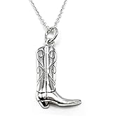 KEVIN N ANNA Sterling Silver Cowboy Boot Pendant Necklace, 18"