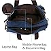 Aidonger Multifunctional Bag Convertible Briefcase Shoulder Backpack (Dark Blue)