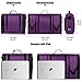 WANDF Expandable Toiletry Bag Hanging Dopp Kit TSA Approved Bottles Water-Resistant Bathroom Bag for Men Women Water-resistant Nylon, Purple