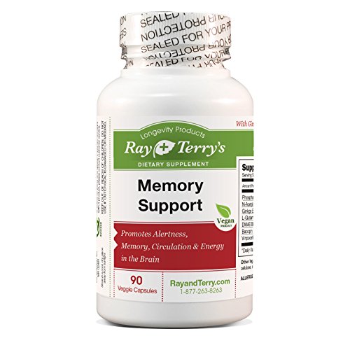 Ray & Terry's Memory Support (90 count) Complex with Vinpocetine, DMAE and Ginkgo for Brain Health, Circulation, Memory and Focus Ray & Terry's Memory Support (90 count) Complex with Vinpocetine, DMAE and Ginkgo for Brain Health, Circulation, Memory and Focus