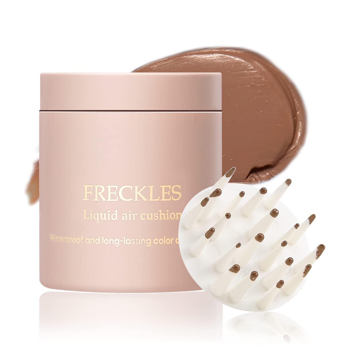 Boobeen Freckle Stamp Air Cushion Liquid Makeup - Waterproof, Long Lasting, Quick Dry Small Spot Pen for Natural-Looking Face Freckles