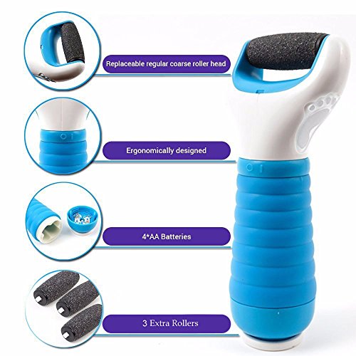 Pedicure Foot File Callus Remover, Includes 3 Extra Mineral Pumice