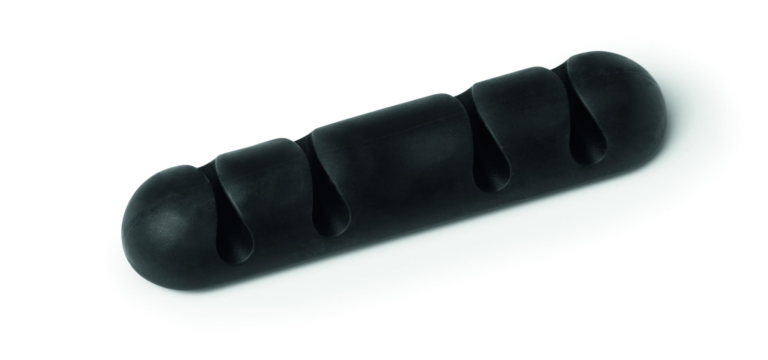 Durable CAVOLINE Cable Management Cable Clips | Pack of 2 Graphite Self-Adhesive Clips for 4 Cables | Ideal for Quick and Easy Wire Management | Extreme for Holding USB Charging Cables, etc.