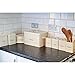 Harbour Housewares Industrial Flour Canister - Vintage Style Steel Kitchen Storage Caddy with Lid - Cream
